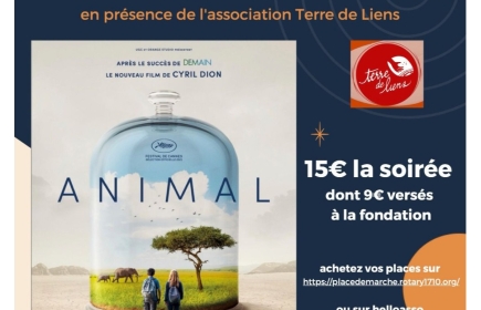 jeudi 25 mai 2023, Ciné déclic autour du film Animal de Cyril Dion, initiatives inspirantes autour de la préservation du vivant.